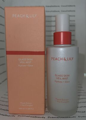PEACH & LILY Glass Skin Veil Mist Hydrate +Glow Full Size 3.38 fl.oz./100ml BNIB