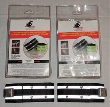 Pair Of Equestrian NOS LED Lighted Ankle Reflector Straps Bands For Horses Rider