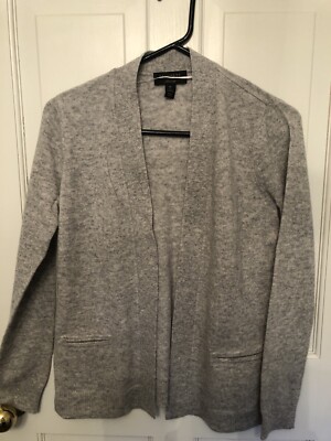 Charter Club Luxury Cashmere Cardigan Gray Sweater XS New