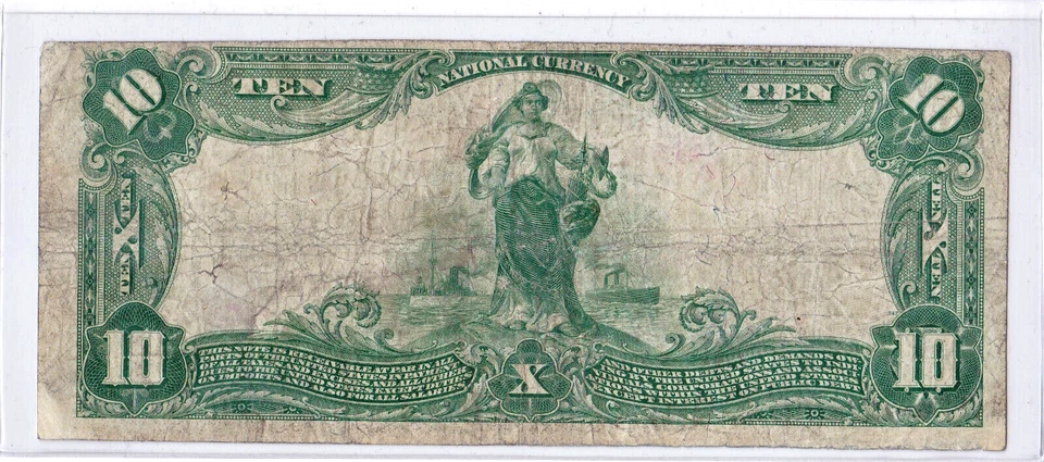 $10 1902 PB National NEWARK New Jersey NJ 🇺🇸 Rare 🇺🇸 Only 8  on Census 🇺🇸 - Image 2 of 2