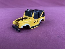 Vintage Tyco HO Scale Jeep CJ-7 Slot Car Body Only Yellow/Black