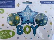 It’s a boy party Foil balloon set, Gender Reveal Party Balloons 4 Pcs