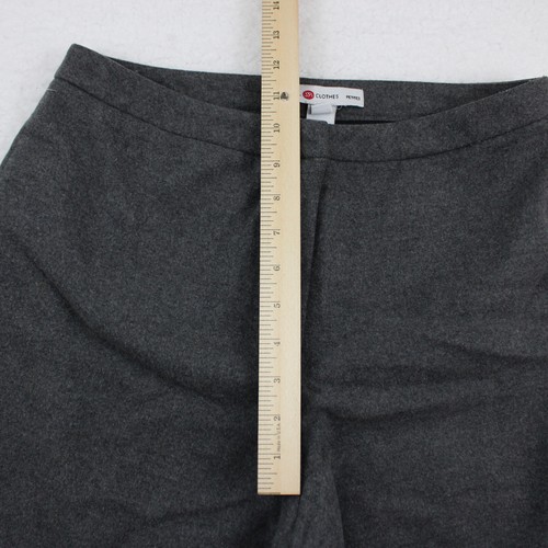 Saks Fifth Avenue Real Clothes Wool Blend Trouser Pants, Petite 12P Gray, Lined - Picture 5 of 11