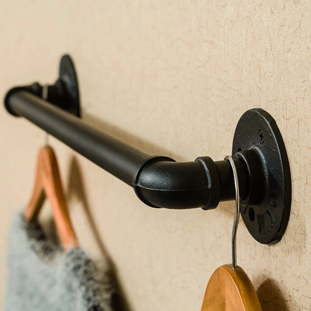 Industrial 18 Towel Bar with special end caps Rustic