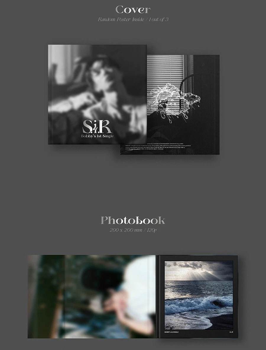 IKON BOBBY S.I.R 1st Solo Single Album CD+Photo Book+Ticket+