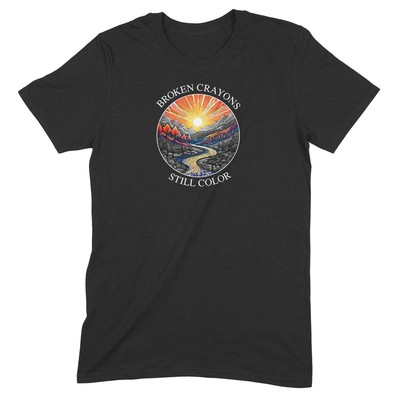 ''Broken Crayons'' Funny Ringspun Cotton T-Shirt, Mens/Womens Fits