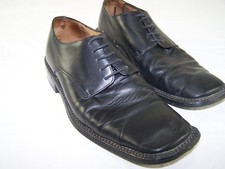 Giorgio Valenti Collezioni Black Hand Crafted Leather Shoes Mens Size 9.5 9-1/2