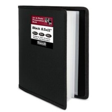 Art Portfolio Binder 8.5X11 - Black Portfolio Folder For Artwork Letter Size