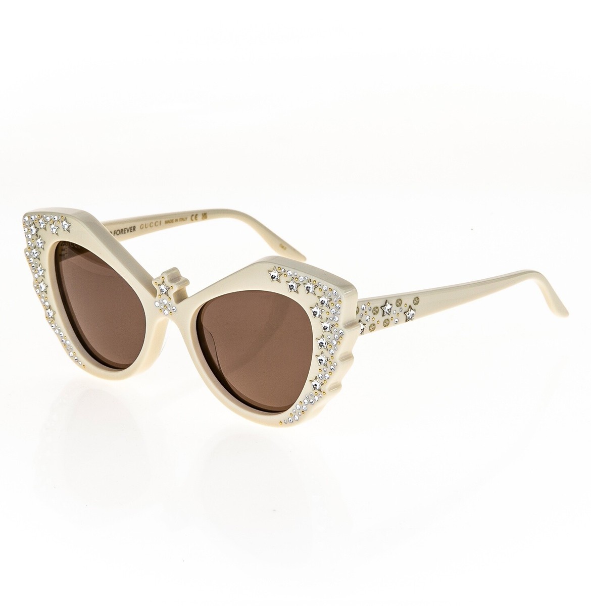 GUCCI ARIA HOLLYWOOD FOREVER 1095 Ivory Brown Crystal Star