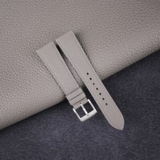 Goatskin Grey Togo Leather Watch Strap Band 18mm 19mm 20mm 21mm 22mm 23mm