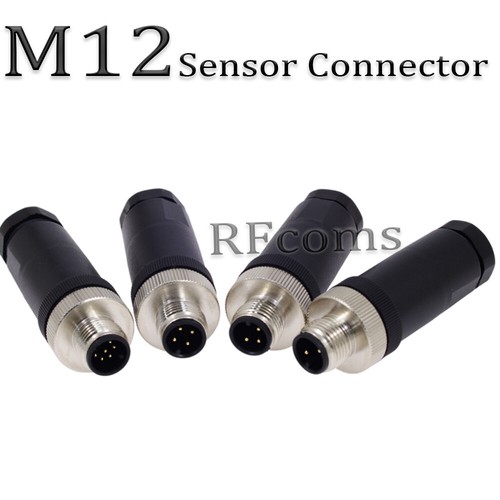 M12 Connector 4 5 8 12 Pin Sensor Adapter Male/Female Straight/Right Angle Plug - Picture 14 of 19