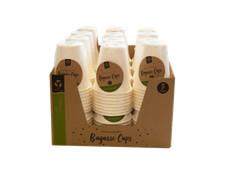 16 Pack Biodegradable Bagasse Cups - Eco Friendly DISPOSABLE CUP Party BBQ