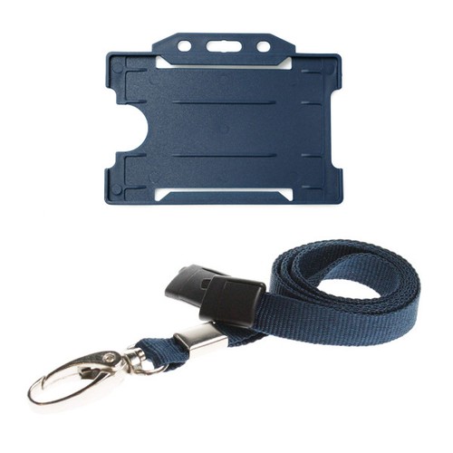 ID Card Pass Holder & Plain Coloured Neck Strap Lanyard - Sameday Fast Dispatch - Picture 4 of 25