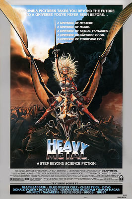 HEAVY METAL ANIMATED MOVIE FILM 1981 80s ORIGINAL ART PRINT