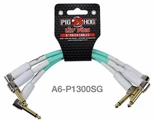 3-Pack Pig-Hog 6in 1/4" 90-Degree Mono TS Male/Male, 8mm/OD, Seafoam Green