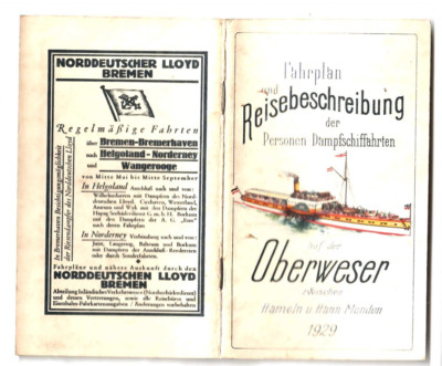 DR1-Timetable Oberwesen zw. Hamelin and Hann. coins 1929