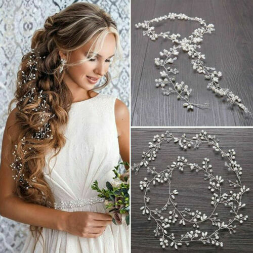 AiliBride Capelli Ve Fascia per capelli Tiara Copricapo da sposa in cristallo Ornamenti per capelli da sposa Tiara Fascia per capelli Gioielli per capelli da donna