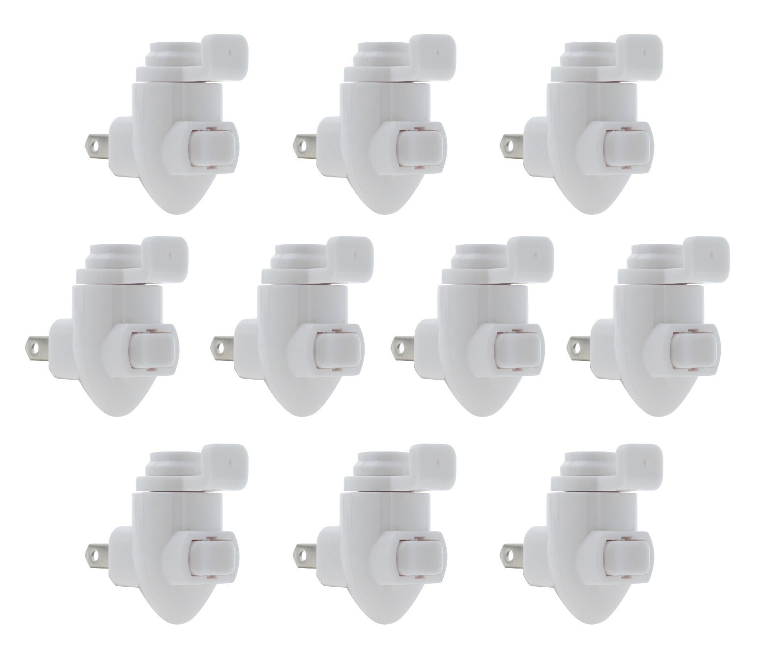 Plug In Night Light Module, White Plastic, Make your own night Light, Pack of 10