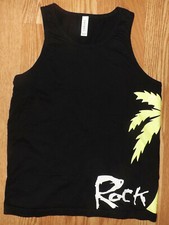BELLA  CANVAS ROCK LIFE YOUTH SLEEVELESS BLACK TOP SHIRT SIZE LARGE