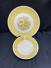 Taylor Smith Taylor "NOSEGAY" USA ~ 2 Piece Serving Set ~ Chop Plate and Bowl