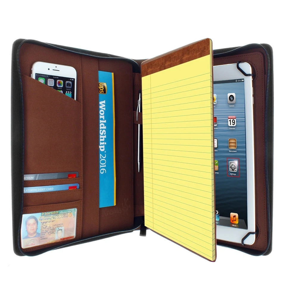 Universal Tablet Pad folio Zippered Case for 8.5'' up to 11'' tablets - Black - Image 3 of 4