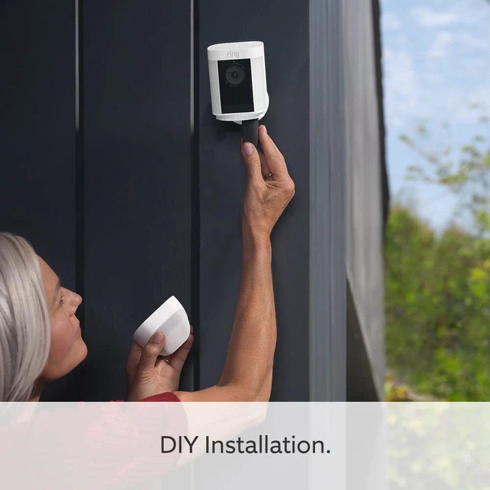 Ring Spotlight Cam Pro Battery by Amazon | Outdoor Security Camera 1080p White - Image 2 of 2