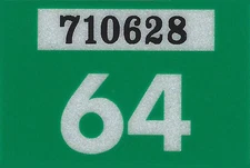 1964 WASHINGTON Vinyl Sticker Decal -CAR/Passenger License Plate Reg.TAB TAG-New
