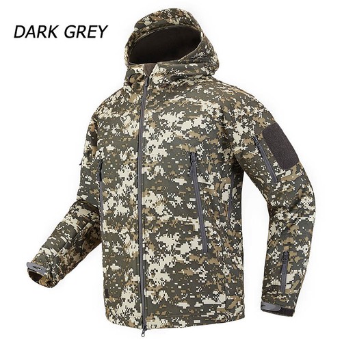 Lurker Shark Skin Softshell Mens Tactical Jacket Camouflage Waterproof Hood Coat - Picture 30 of 30