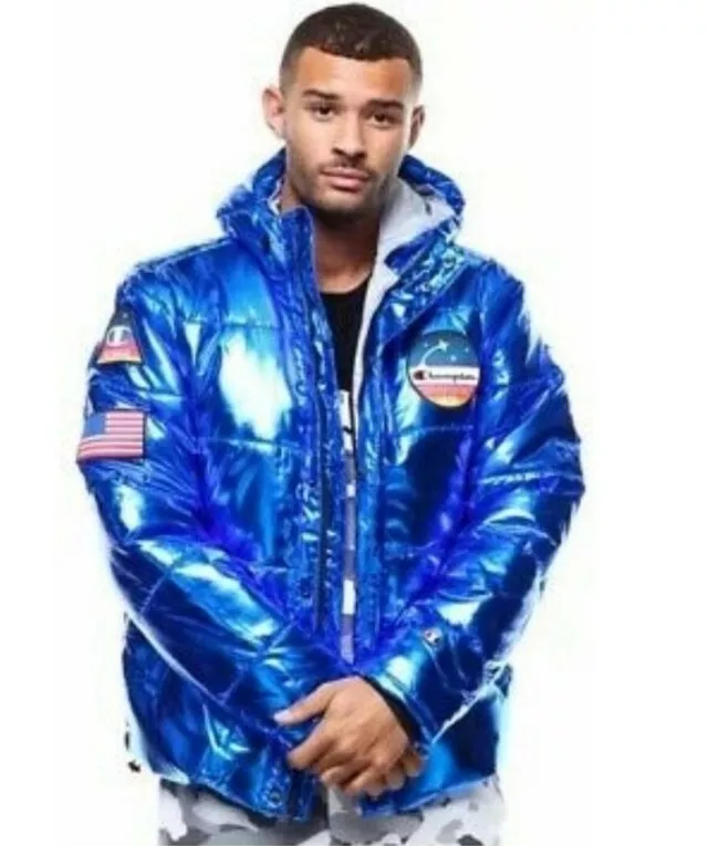 Champion life metallic puffer jacket top