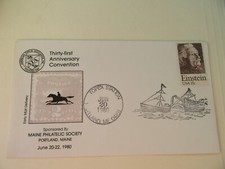 Albert Einstein Stamp 15c Stamp Sc#1774 On 1980 Maine Philatelic Society Cover