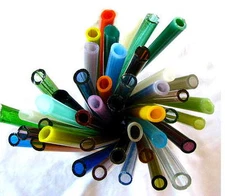 Devardi Glass Tubing COE 104 Soft Glass Lampwork 10 Assorted Tubes