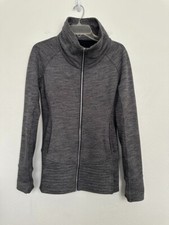 Lululemon Radiant Jacket Heathered Gray Full Zip Mock Neck Athletic Women's 6