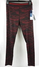 Womens Base Layer Leggings Size L Lightweight Moisture Wicking Black Red Kyodan