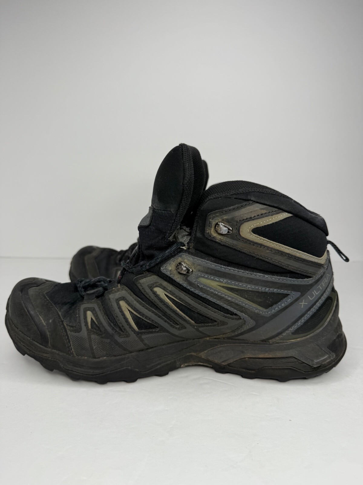 Salomon X Ultra W 3 Mid GTX Escursionismo Uomo Taglia 12 Nero Grigio Gore Tex Impermeabile