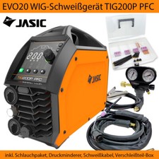 WIG Schwei&szlig;ger&auml;t  DC JASIC 20-200A|Druckminderer|Verschlei&szlig;teilbox SR17 2,4 mm