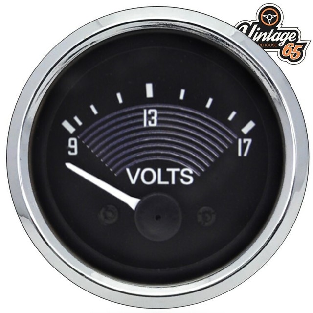 VW Beetle T1 T2 Classic EO Style Retro Black Dial Oil Temp Gauge Smiths 52mm 12v for sale online