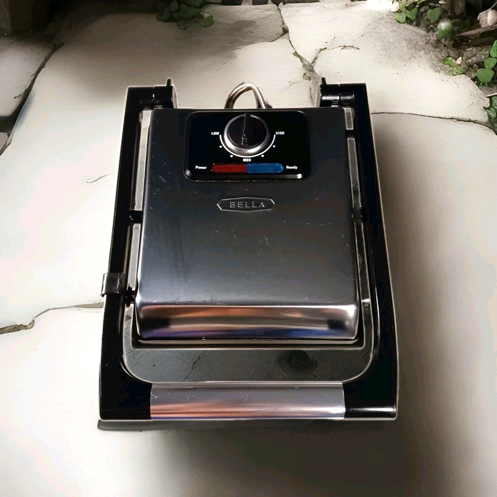 BELLA Sensio Panini Grill Non Stick Electric 1400 Watt Stainless Steel #GH-815