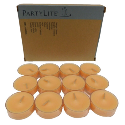 NOS Retired PartyLite Box of 12 Be Lively! Scented Tealight Candles V04634