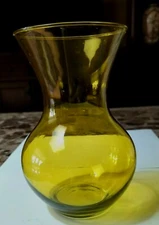 Vintage Amber Glass Vase