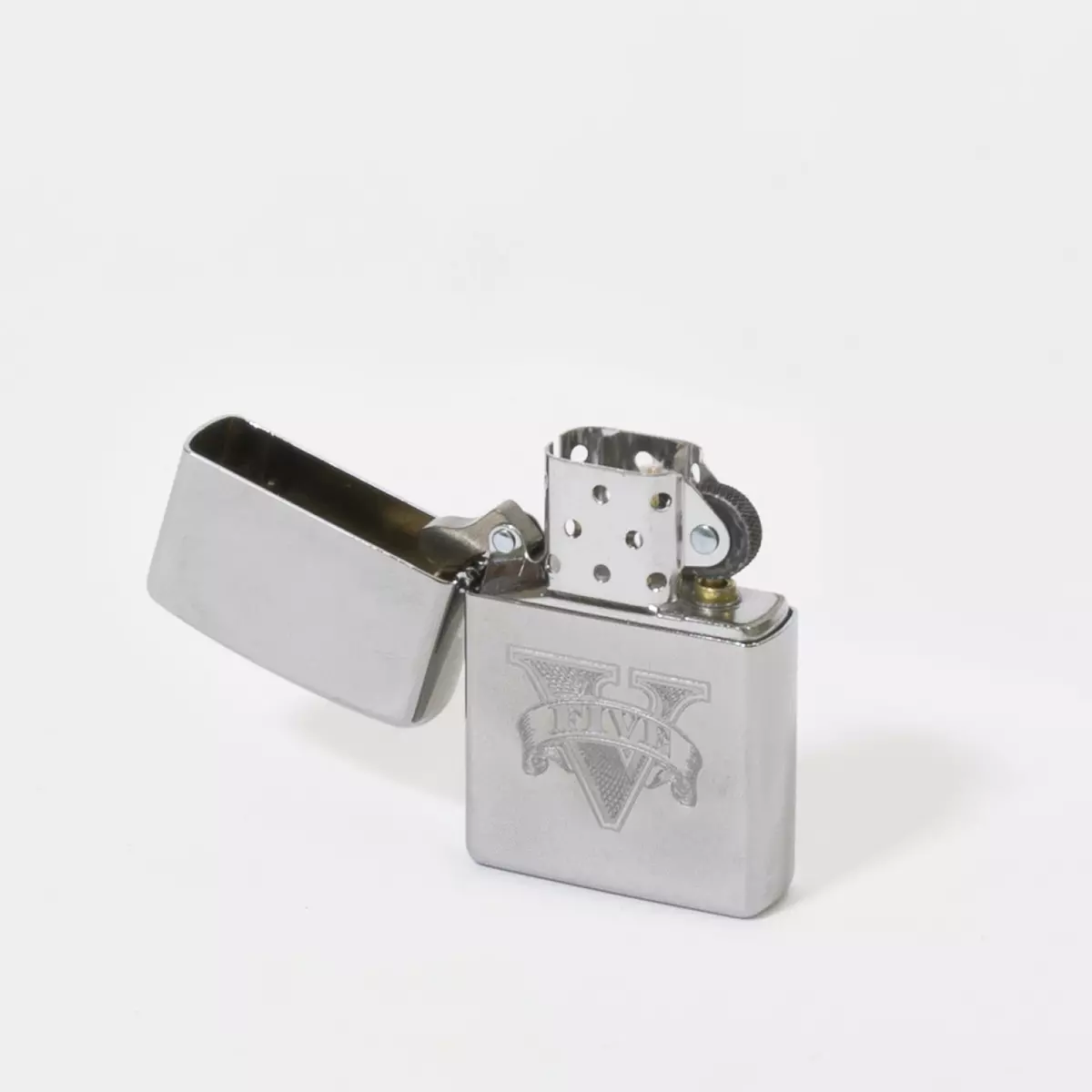 Grant Theft Auto 1 2 3 4 5 V Limited Edition Chrome V Logo Zippo