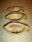 3 Frankoma Light of the World Candle holders Desert Gold Oral Roberts Tulsa 9854