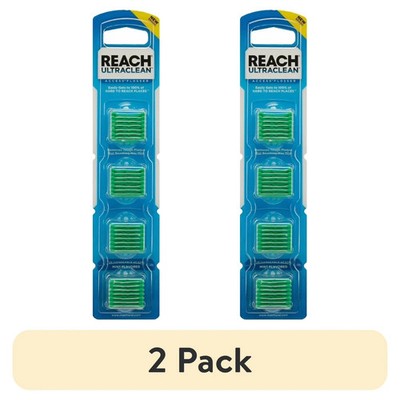 (2 pack) REACH Ultraclean Access Flosser Refill Heads for Better 28 Count