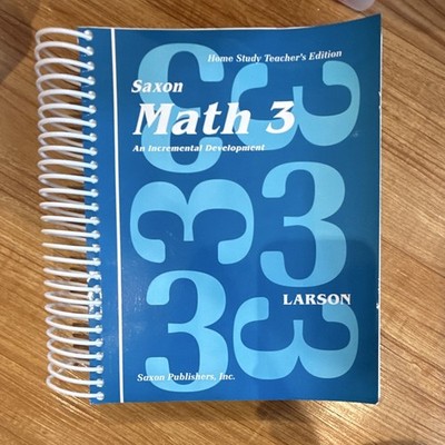 Saxon Math 3 Teacher's Edition Home Study Spiral Textbook Elementary Math