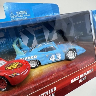 Disney Cars McQueen Dexter Hoover Race Damaged King 3pk for