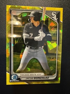 2024 Bowman Chrome Sapphire Edition Prosp Jacob Gonzalez #BCP-242 Yellow/75 (RC)
