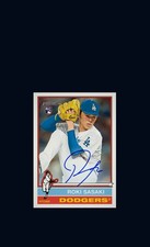 2025 Topps Heritage  ROKI SASAKI RC  Auto Real One Signatures Dodgers  Bunt Card