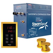 SteamSpa OAT1050 Oasis 10.5 KW QuickStart Steam Bath Generator - Gold