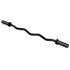 48" Phosphate Olympic EZ Curl Bar Steel 28mm Grip Fitness Equipment Indoor
