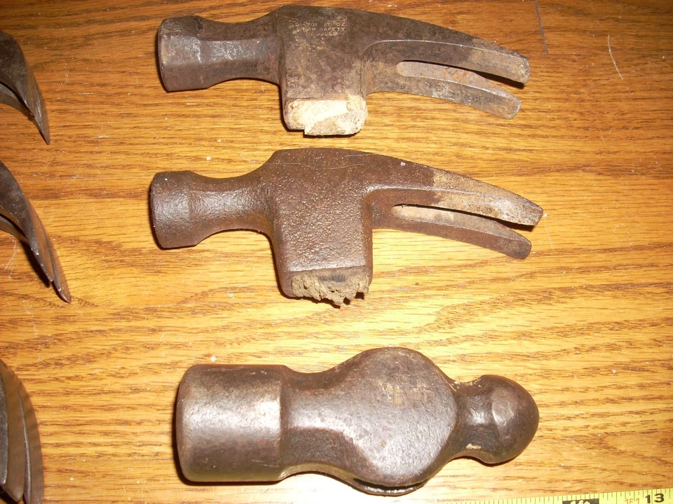 Lote de 6 antiguos vintage lote mixto de cabezas de martillo plomera artesano Cheney Stanley. Foto 3 de 4