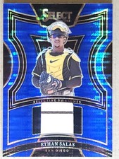 2025 Panini Select - Selective Swatches Ethan Salas #SS-ES Blue Wave (MEM, RC)
